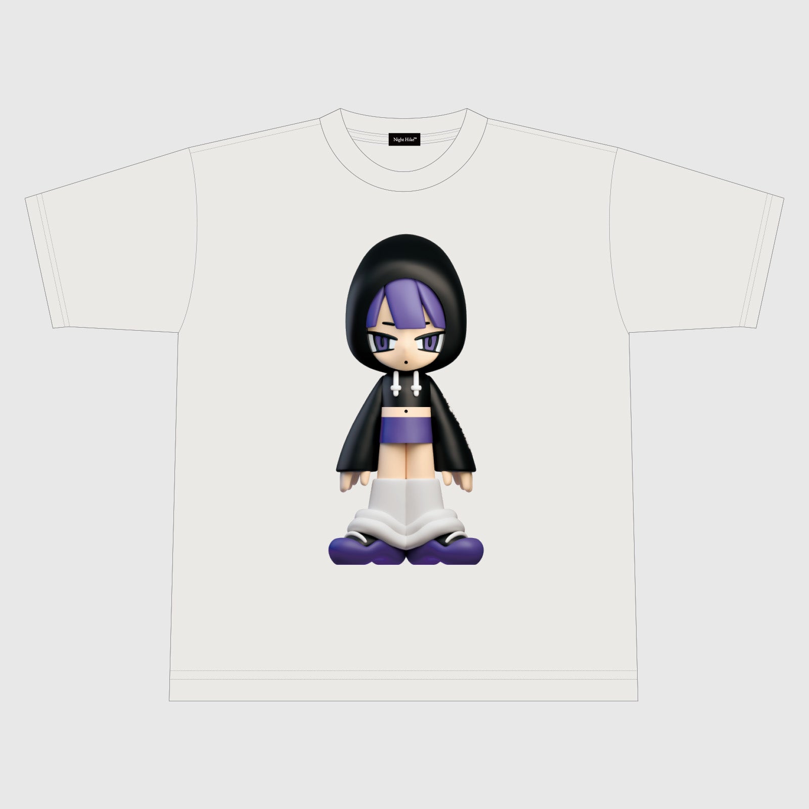 GRAPHIC TEE with ナイトハイクちゃん